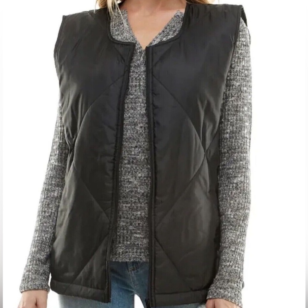 NWT SOCIALITE Quilted Puffer Vest Size S/M